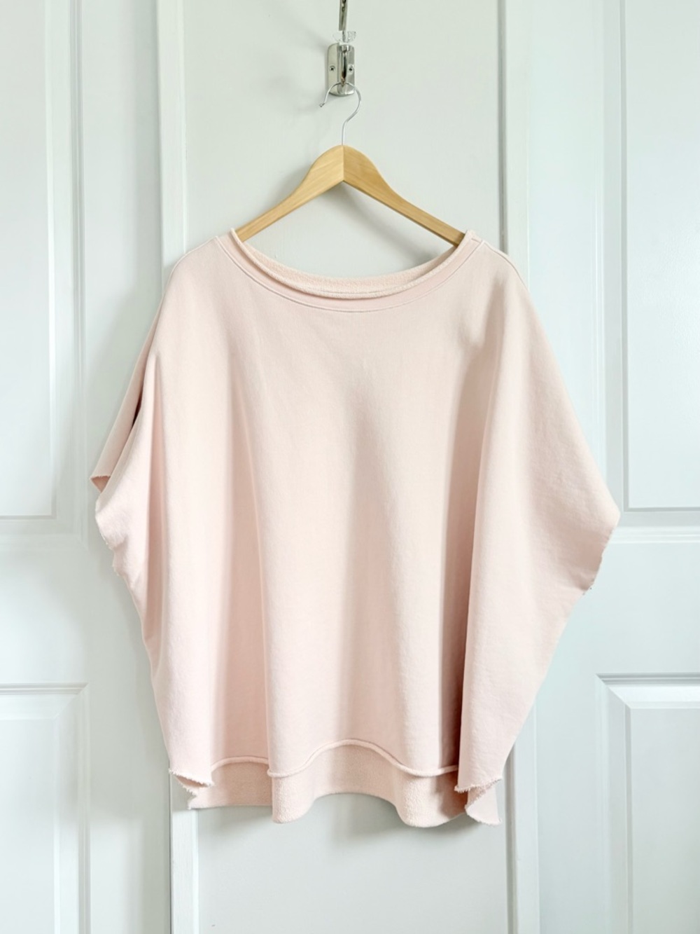 Frank & Eileen Olive Capelet Sweatshirt | Petal Pink | One Size | Triple Fleece